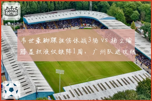 韦世豪脚踝扭伤休战3场 vs 杨立瑜膝盖积液仅缺阵1周,广州队进攻线伤病不对称影响