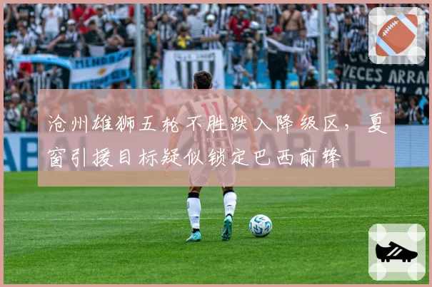 沧州雄狮五轮不胜跌入降级区，夏窗引援目标疑似锁定巴西前锋